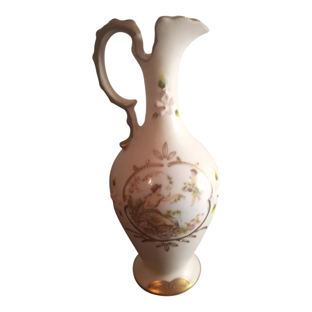1960s Japanese Hand Painted Gold Gilded Bud Vase For Sale