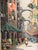 Gold Antonio De Vity (1901-1993) Oil Painting Italian Street Market Scene Cityscape For Sale - Image 8 of 12