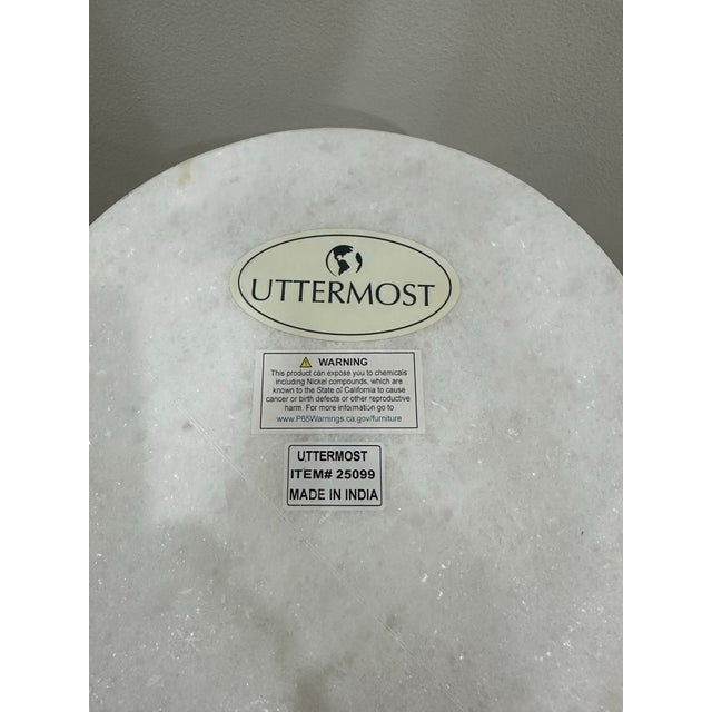 Stone Uttermost Waldorf Drink Tables Pair For Sale - Image 7 of 8