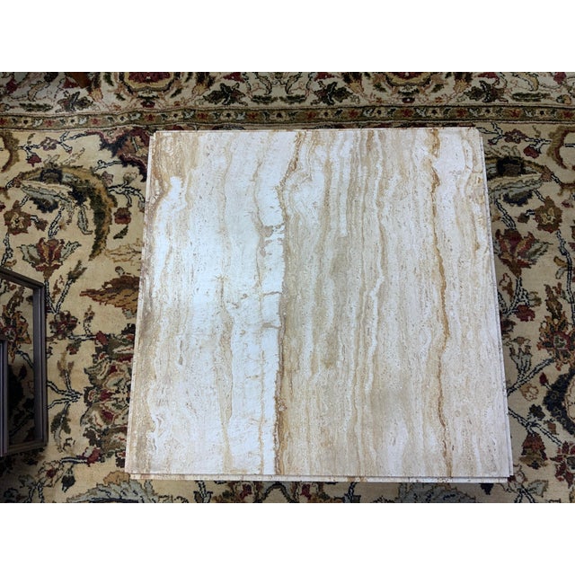 20th Century Travertine Side Table For Sale - Image 10 of 12