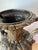 Large Italian Baroque-Style Bronze/Brass Urn With Serpent Handles For Sale - Image 4 of 10