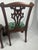 Pair of Antique Carved Wood Chippendale Style Side Chairs With Green Brocade Seats For Sale - Image 9 of 18