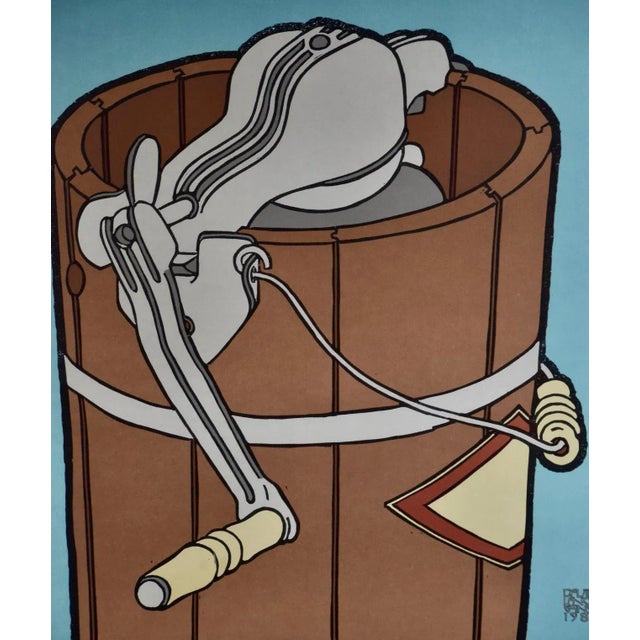 Figurative Chez Panisse Restaurant Birthday Celebration: Original Goines Graphic Art Poster, 1987 For Sale - Image 3 of 5