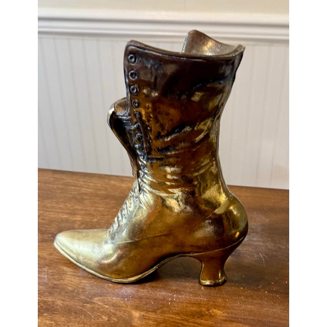 Mid 20th Century Brass Ladies High Heel Shoe For Sale - Image 9 of 9