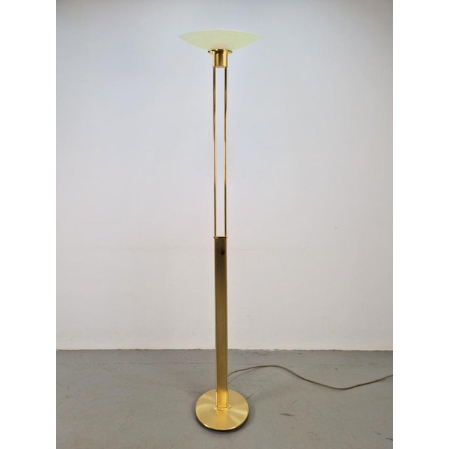Regency Model 2517-1-P1 Torchiere Floor Lamp in Brass and Venetian Glass from Holtkotter, 1980s For Sale - Image 13 of 13