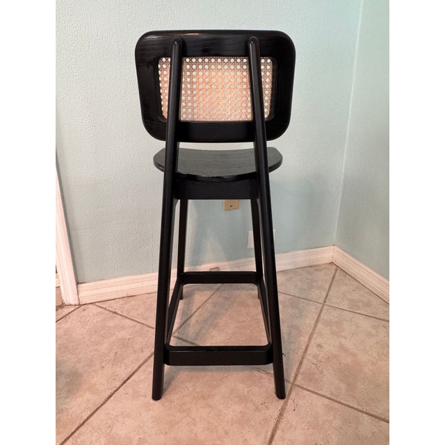 Cane Domino Counter Stool by Podium - Set of 5 For Sale - Image 15 of 18