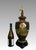 Wood Large Japanese Satsuma 'Moriage' Black and Gold Kannon Table Lamp, Signed For Sale - Image 7 of 12