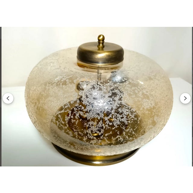 Art Deco Amber Murano Glass Flush Mount, 1970s For Sale - Image 10 of 12