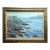 1970s Audrey Myrick Original Coastal Seascape Oil on Canvas in Carved Gilt Frame For Sale