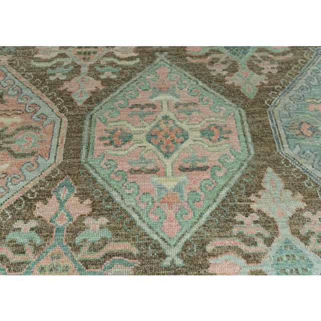 Turkish Turkish Oushak Rug 7'11" x 10'2" #20044 For Sale - Image 3 of 8