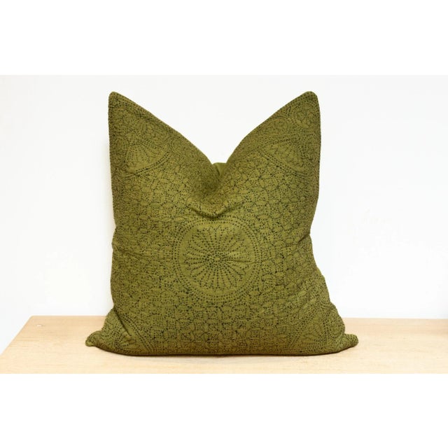 Boho Chic Juniper Hand-Stitched Pillow Cover For Sale - Image 3 of 7