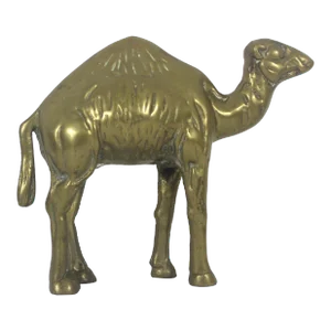 Large Vintage Solid Brass Camel Vintage Brass With Patina