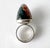 Modern George Kaplan Ge-Kå Swedish Modernist High Domed Moss Agate Sterling Silver Ring For Sale - Image 3 of 5