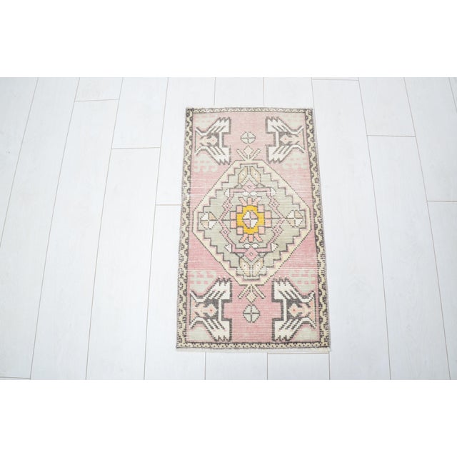 Handmade wool carpet in Turkish Anatolia , Vintage Oushak Rug,Turkish Vintage Anatolian Rug, Handmade wool Rug . One Of...