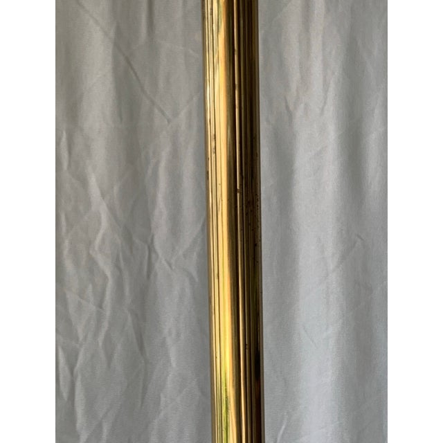 Vintage Hollywood Regency Stiffel 4-Light Torchiere Brass Floor Lamp With Milk Glass Shade For Sale - Image 9 of 10