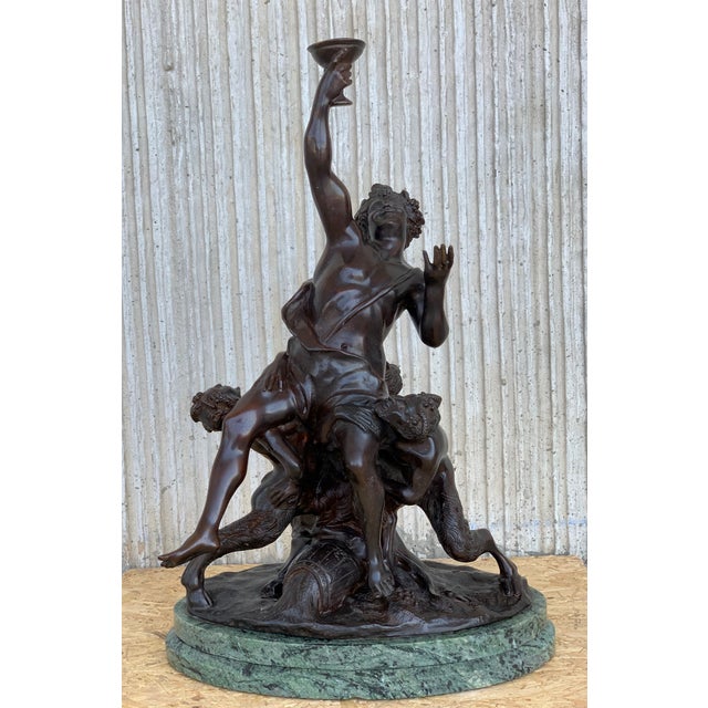 Art Nouveau 20th Cast Bronze Statue of a Cherub Angel Signed by Ferdinando De Luca, Italy For Sale - Image 3 of 13