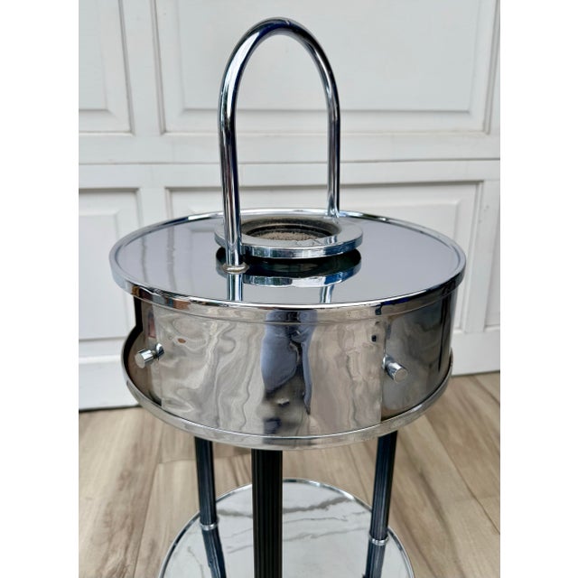 1930s 1930s Art Deco "Smokador" Chrome Smoking Stand/Side Table For Sale - Image 5 of 14