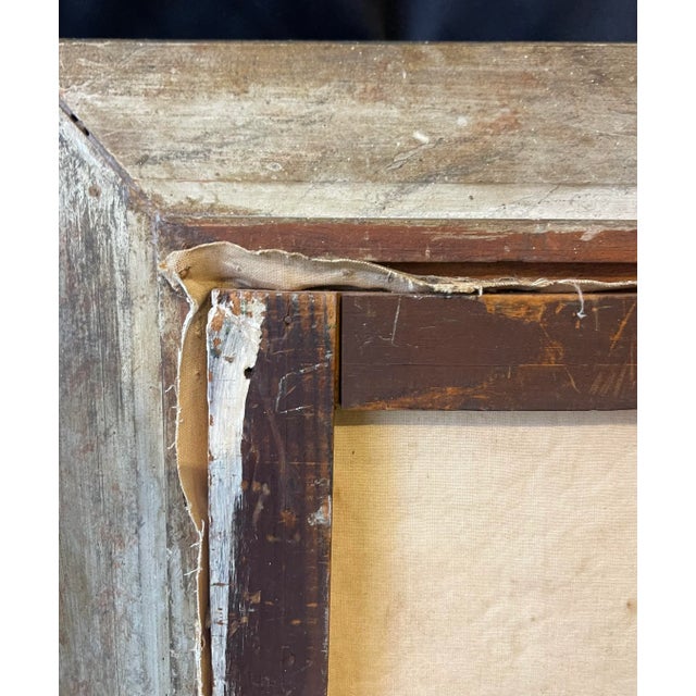 Textile 1928 Oil Painting on Canvas of a Reclining Woman Oil on Canvas Signed Georges Louis Emile Capon For Sale - Image 7 of 9