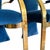 1980s Carson’s of High Point Blue Velvet & Brass Dining Chairs, Set of Four For Sale - Image 14 of 16