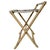 Mid 20th Century Vintage Mid-Century Faux Bamboo & Faux Leather Folding Luggage Rack For Sale - Image 5 of 13