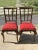 Red Set of Art Deco Velvet Dining Chairs, 1930s For Sale - Image 8 of 8