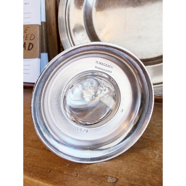 1920s Antique Silver Mustard Pot From the Missouri Pacific Lines Railroad For Sale - Image 5 of 6