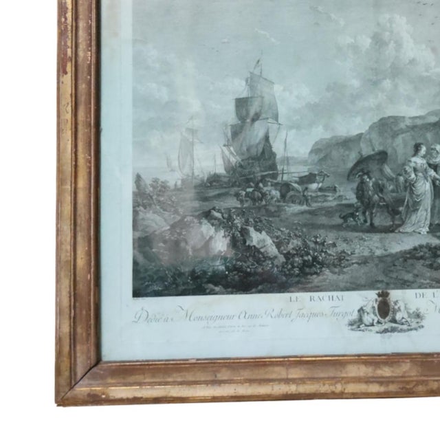 17th-century Italian framed engraving featuring its original lightly tinted blue glass. Elegant and refined, this piece...