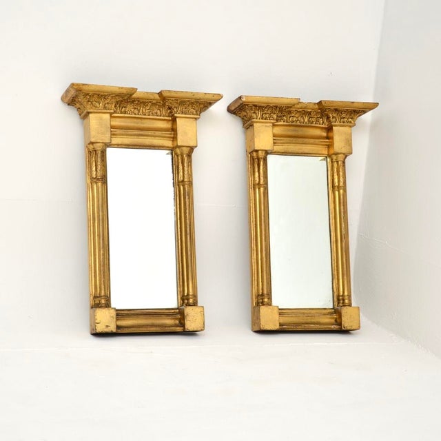 Antique Regency Gilt Wood Pier Mirrors, 1810s, Set of 2 For Sale - Image 10 of 10