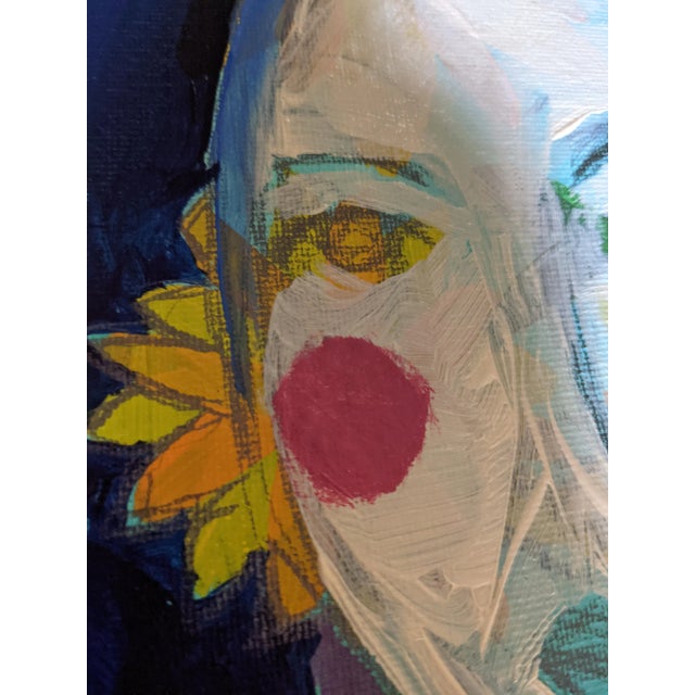 Contemporary Fauvist Abstract Portrait Mixed-Media Painting of a Woman For Sale - Image 4 of 13