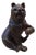 Antique Black Forest Carved Bear Inkwell with Glass Eyes and Original Glass, 1890 For Sale
