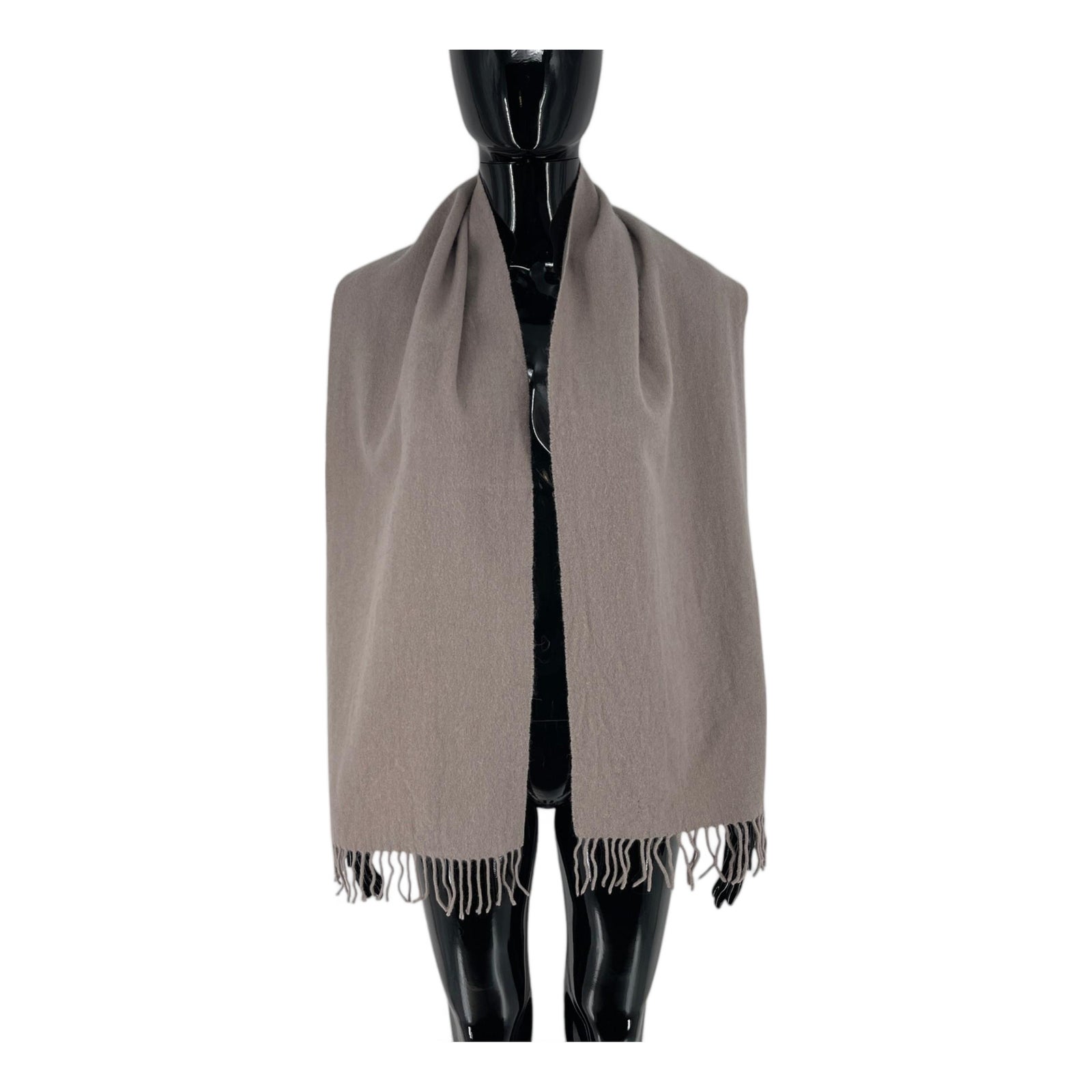 Yves Saint Laurent Grey Solid 100% Wool Scarf | Chairish