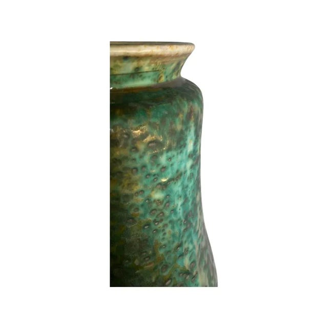 Green Vintage Studio Pottery Vase, Circa 1990 Artist Signed For Sale - Image 8 of 10