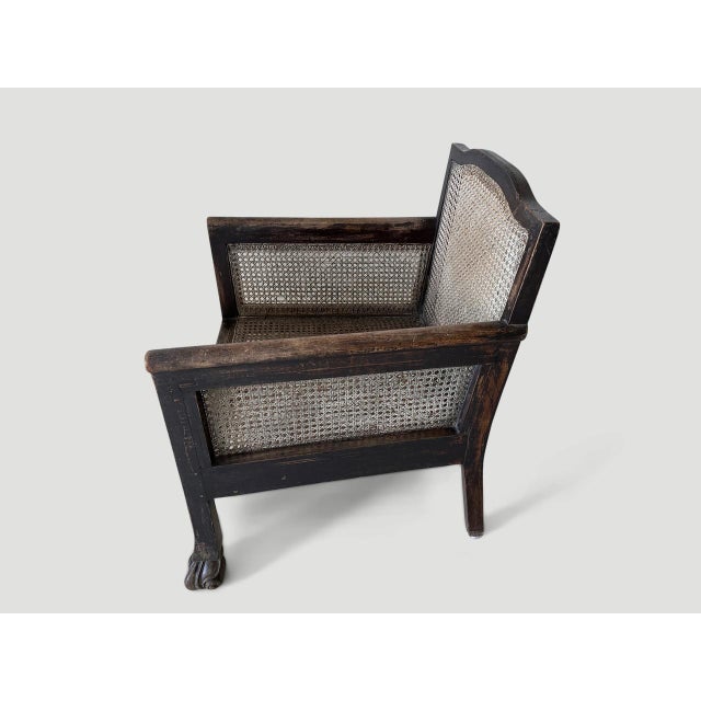 Tribal Antique Colonial Low Chair For Sale - Image 3 of 18