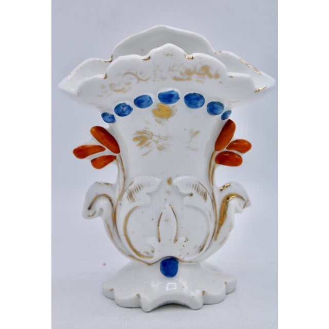 Antique Art Nouveau French White Ceramic Bud Vases For Sale - Image 4 of 10