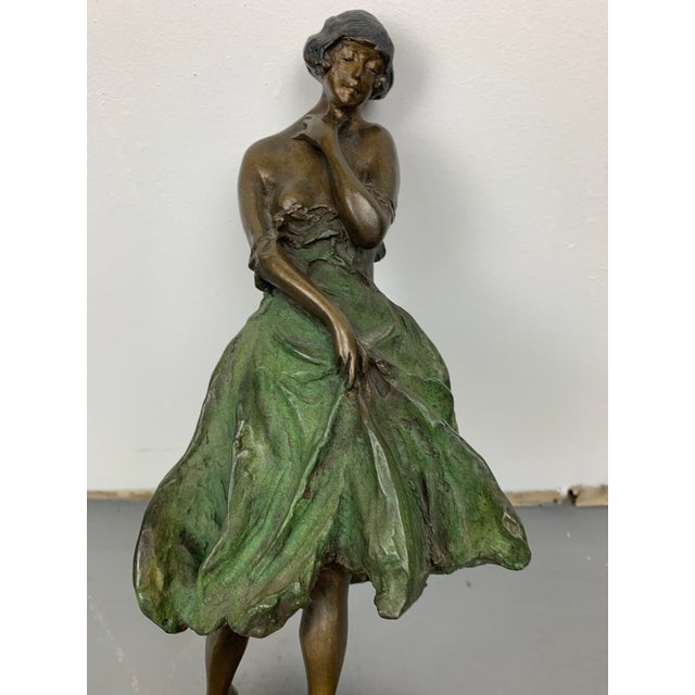 Art Deco Art Deco French Bronze Statue For Sale - Image 3 of 8