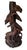 Beautifully detailed wooden carving depicting three deer gathered around a tree trunk, resting on a base decorated with...