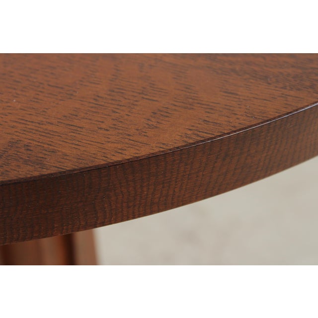 Stickley Round Mission Oak High Top Pub Table For Sale In Philadelphia - Image 6 of 15