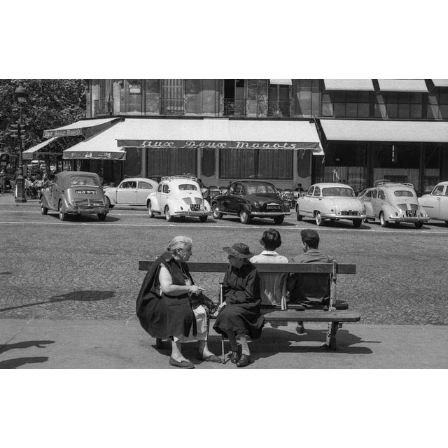 Maurice Bonnel At Deux Magots, boulevard Saint-Germain, Paris 1950 Warmtone barium silver photograph on Ilford paper...