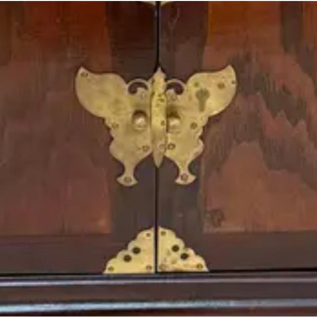 Stunning Vintage Late 20th Century Asian Ten-Drawer Apothecary Medicine Cabinet Chinoiserie Style for Ethan Allen For Sale - Image 13 of 15