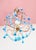 Italian Chandelier with Turquoise Blue Drops, 1960 For Sale - Image 4 of 8