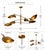 Metal Handcrafted Solid Brass Mobile Chandelier With Adjustable Shades For Sale - Image 7 of 8