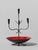 Mid-Century Vibrant Red and Black Candelabra by Gunnar Ander for Ystad Metall, 1960s For Sale - Image 6 of 6