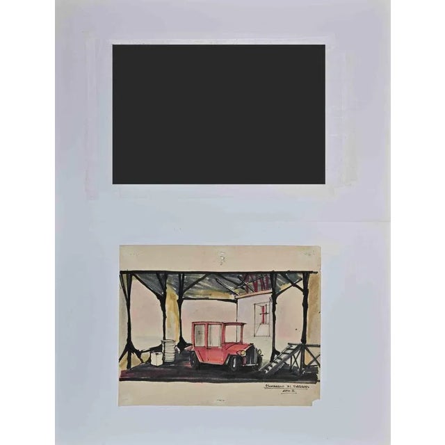 Travel Companions is a China Ink and Watercolor realized by an italian artist as theatrical project in 1925. Good...