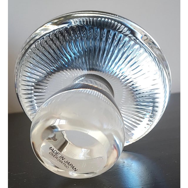 Vintage 1989 Japanese Hoya Crystal Mushroom Paperweight For Sale - Image 9 of 12