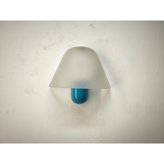 Light Blue Wall Light from Veart, 1980s For Sale - Image 9 of 9