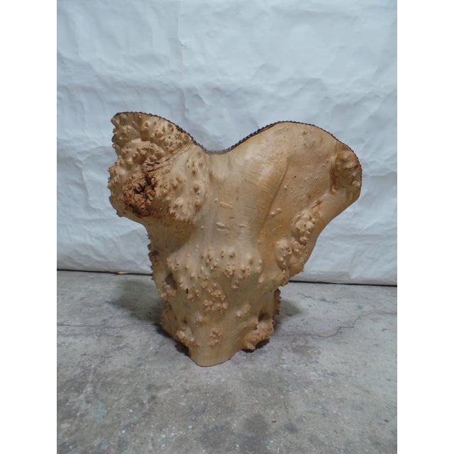 Wood Burl Chair For Sale - Image 7 of 9