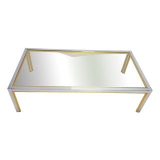 Coffee Table in Brass attributed to Renato Zevi, Italy, 1970s For Sale