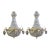 Vintage French Louis XVI Style Large Chandeliers With Gold Deer Heads - Pair For Sale