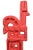 This interesting and arresting monumental red mixed media molded fiberglass and Plaster of Paris painted indoor floor...