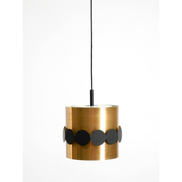 Black Original 1960s Space Age Pendant Lamp by Doria, Made of Copper-Anodized Aluminum and Black and White Lacquered Metal from Doria Leuchten For Sale - Image 8 of 18